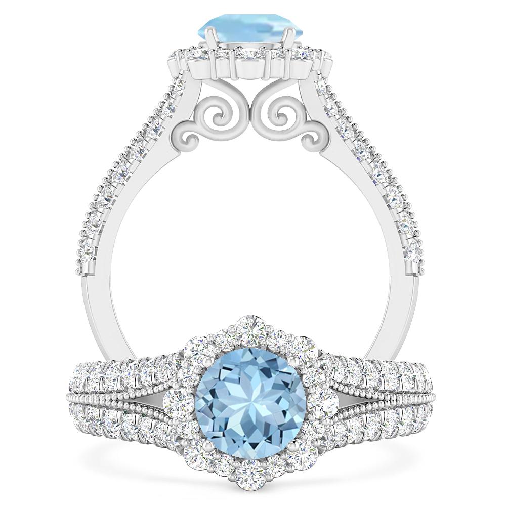 White Gold - Aquamarine