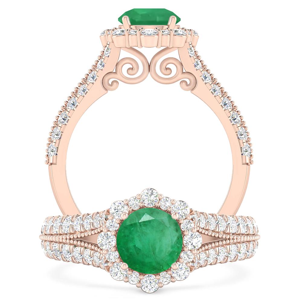 Rose Gold - Emerald