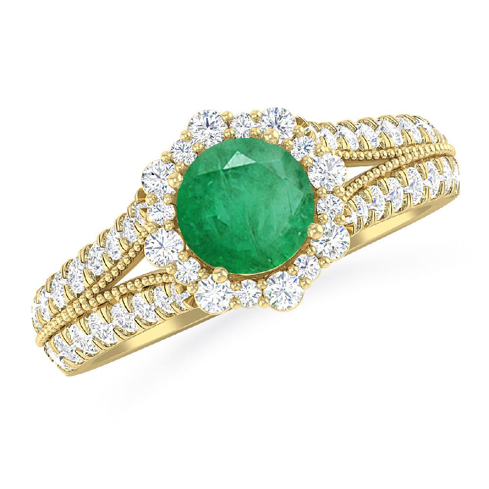 Yellow Gold - Emerald