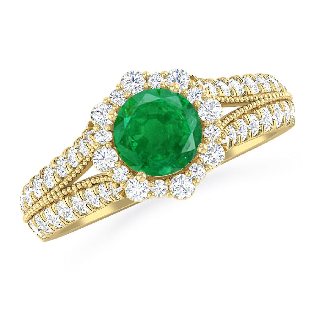 Yellow Gold - Emerald