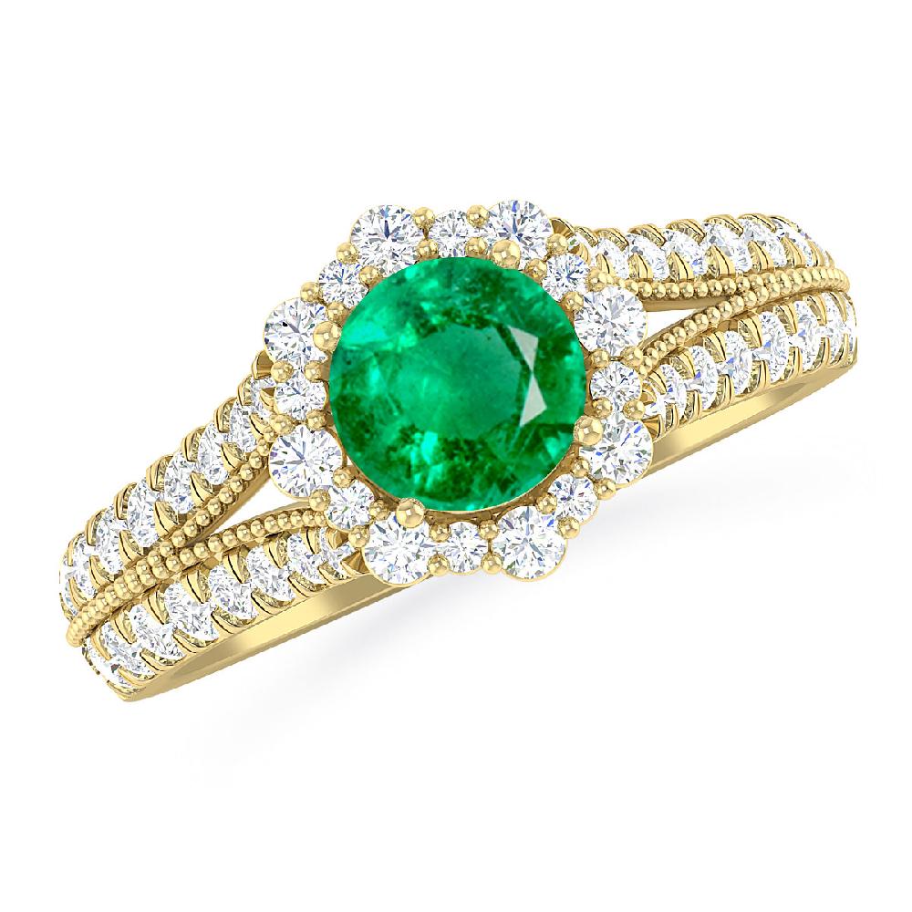 Yellow Gold - Emerald