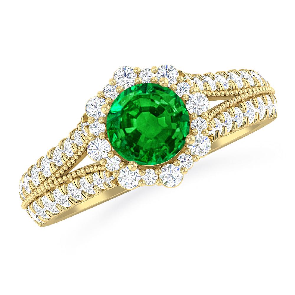 Yellow Gold - Emerald