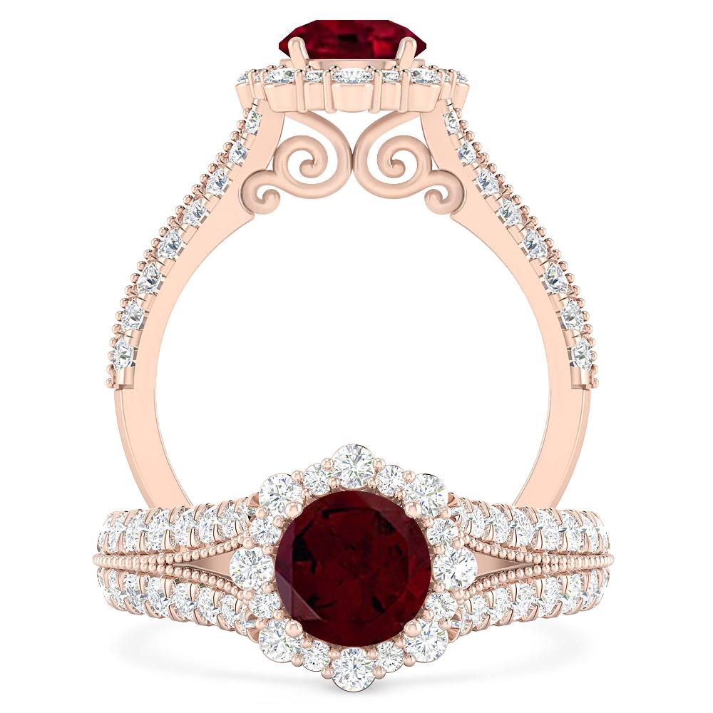 Rose Gold - Garnet