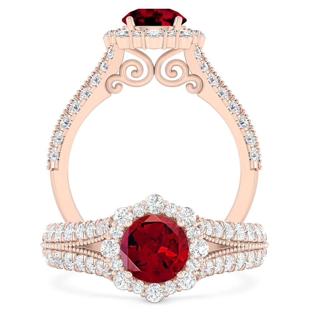 Rose Gold - Garnet