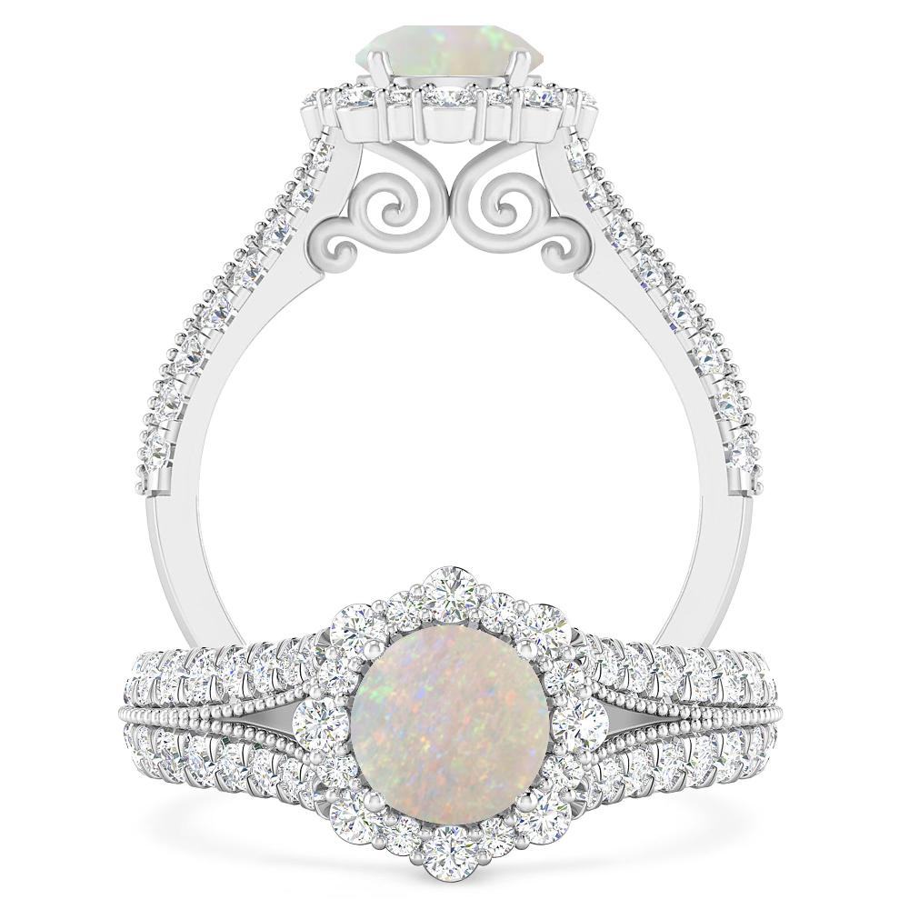 White Gold - Opal