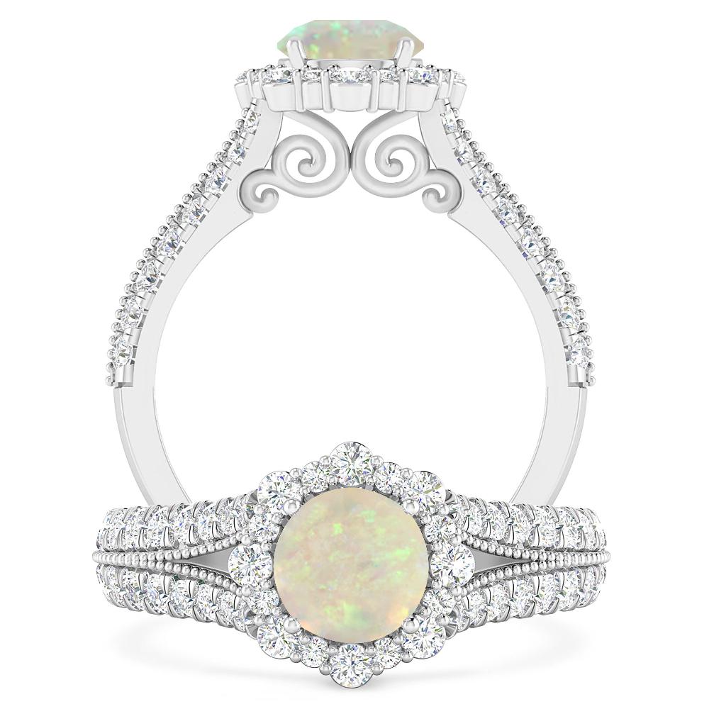 White Gold - Opal