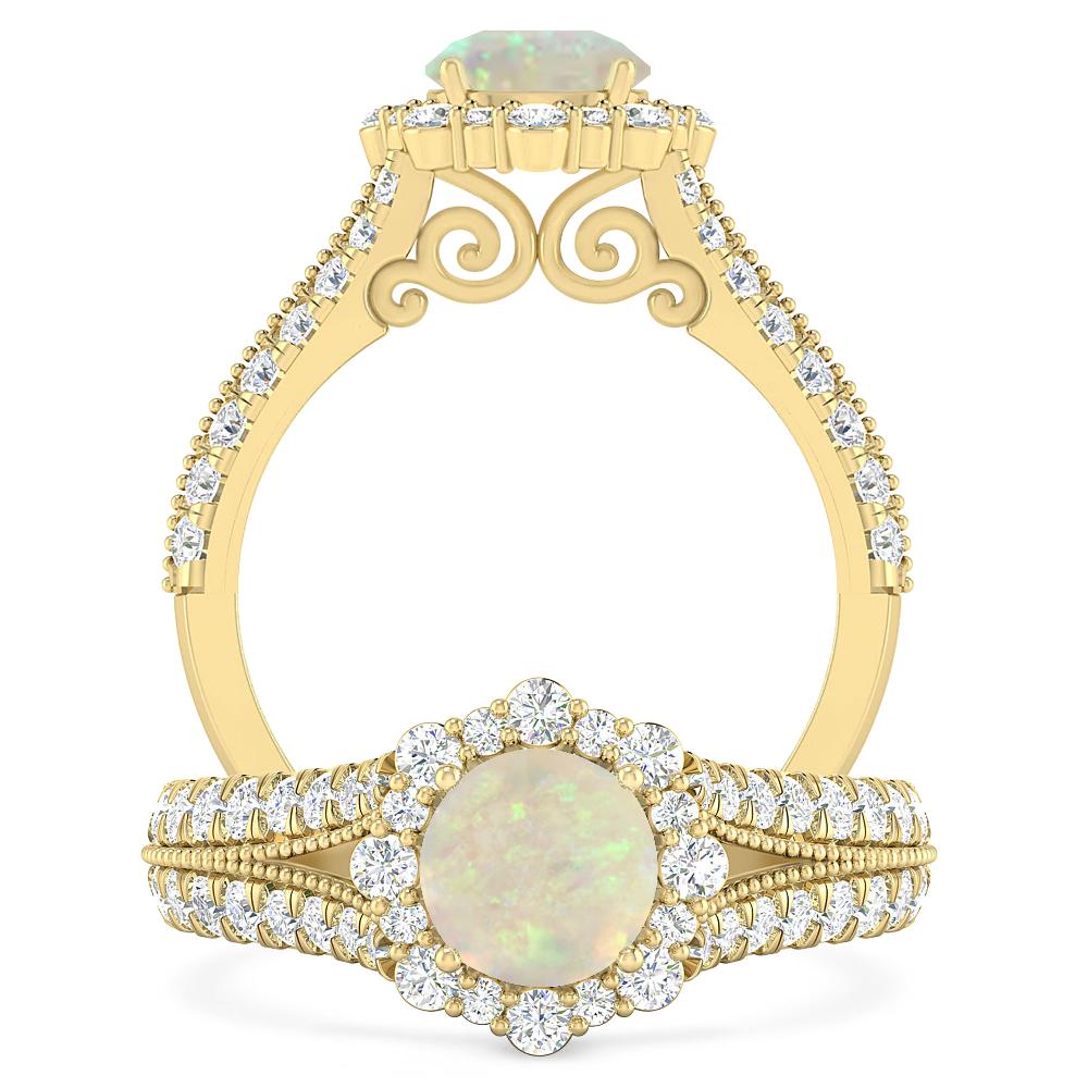 Yellow Gold - Opal