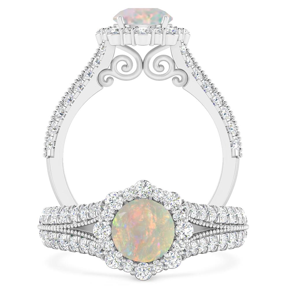 White Gold - Opal