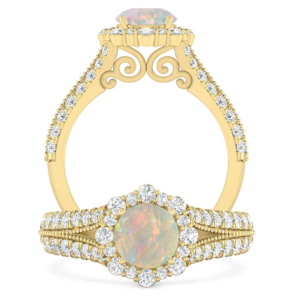 Yellow Gold - Opal