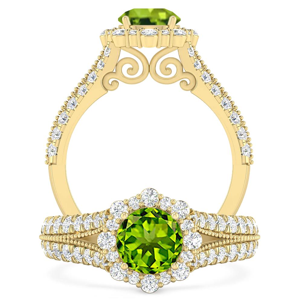 Yellow Gold - Peridot