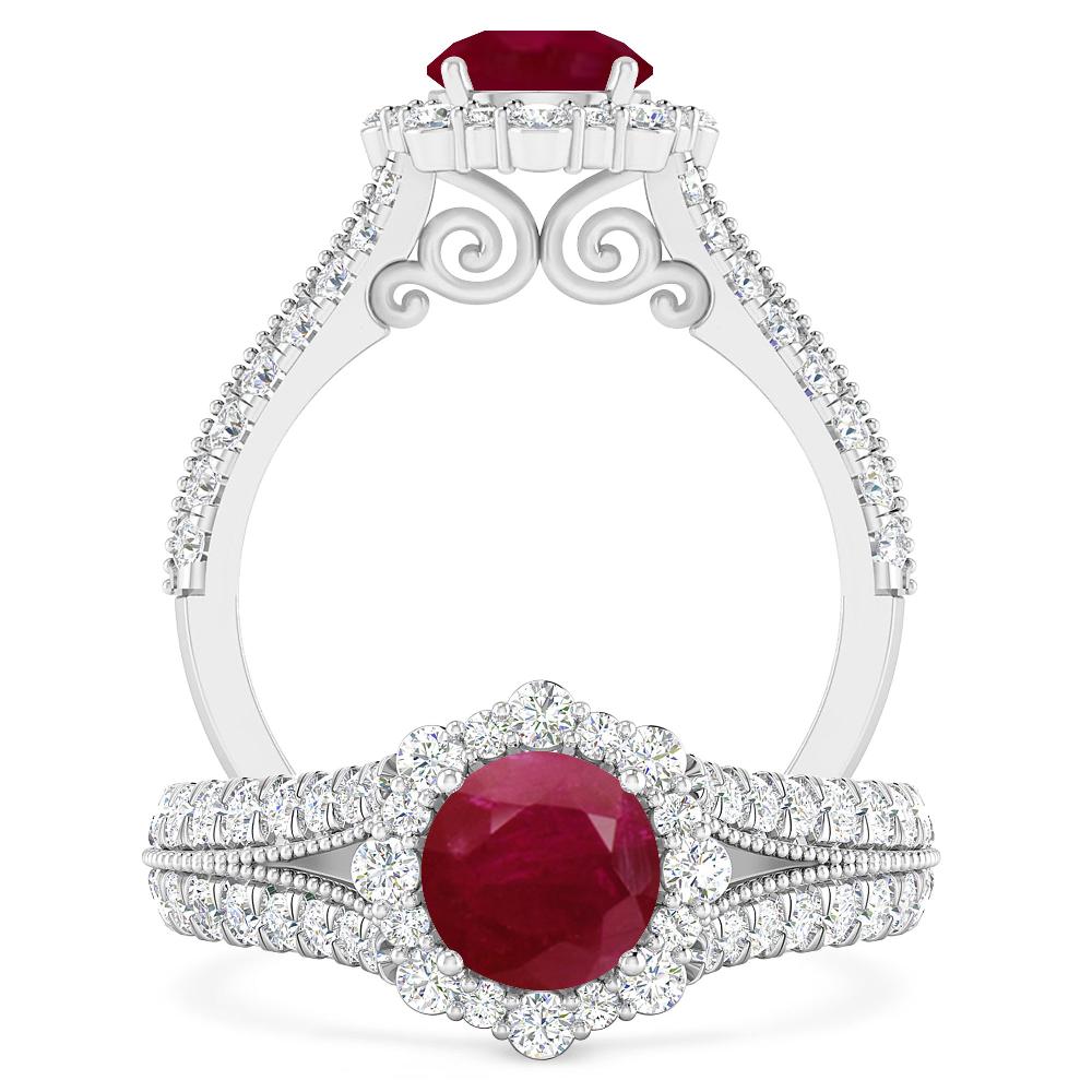 White Gold - Ruby