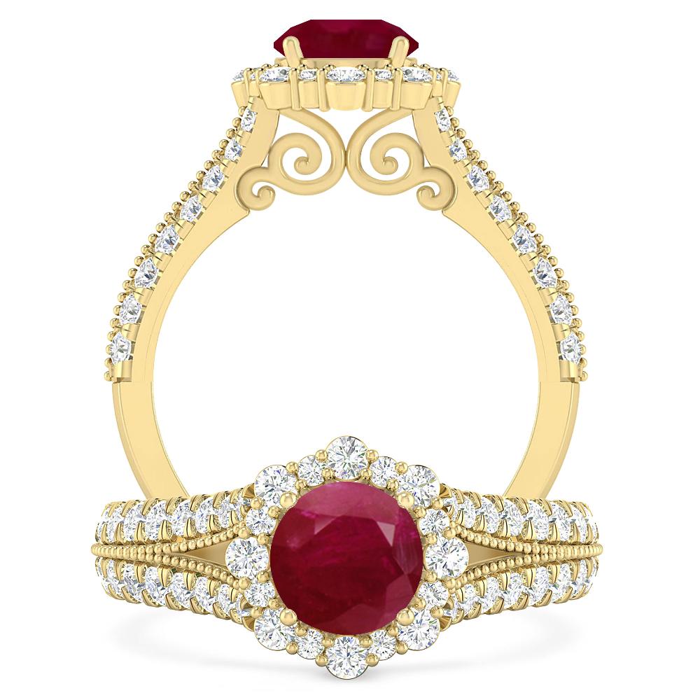 Yellow Gold - Ruby