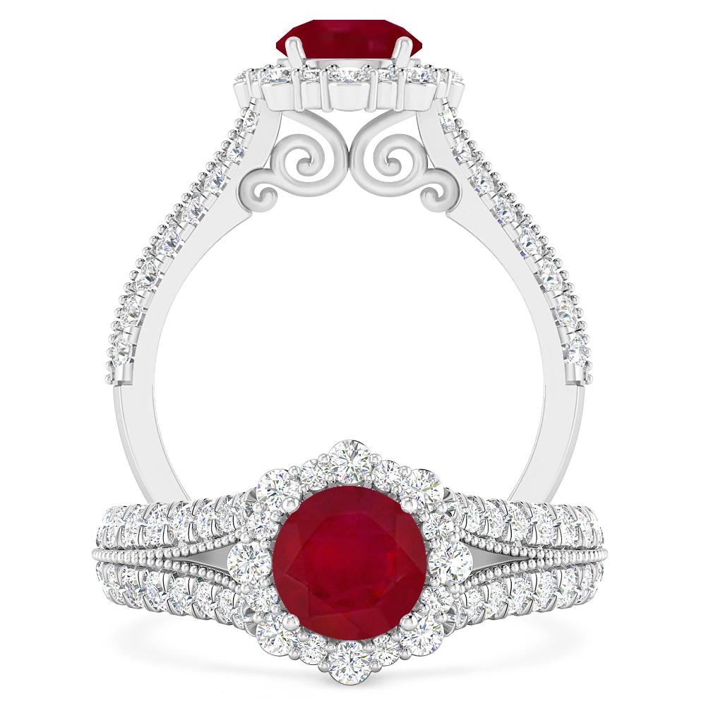 White Gold - Ruby