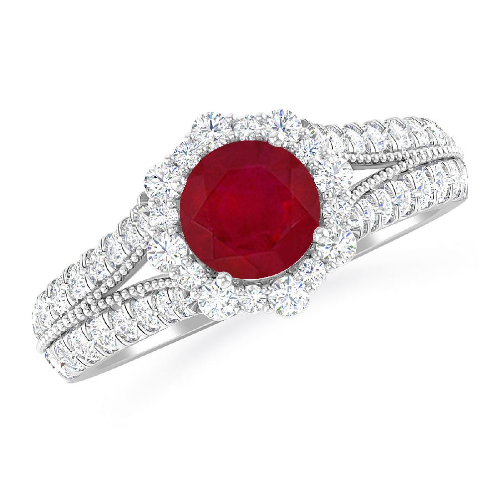 White Gold - Ruby