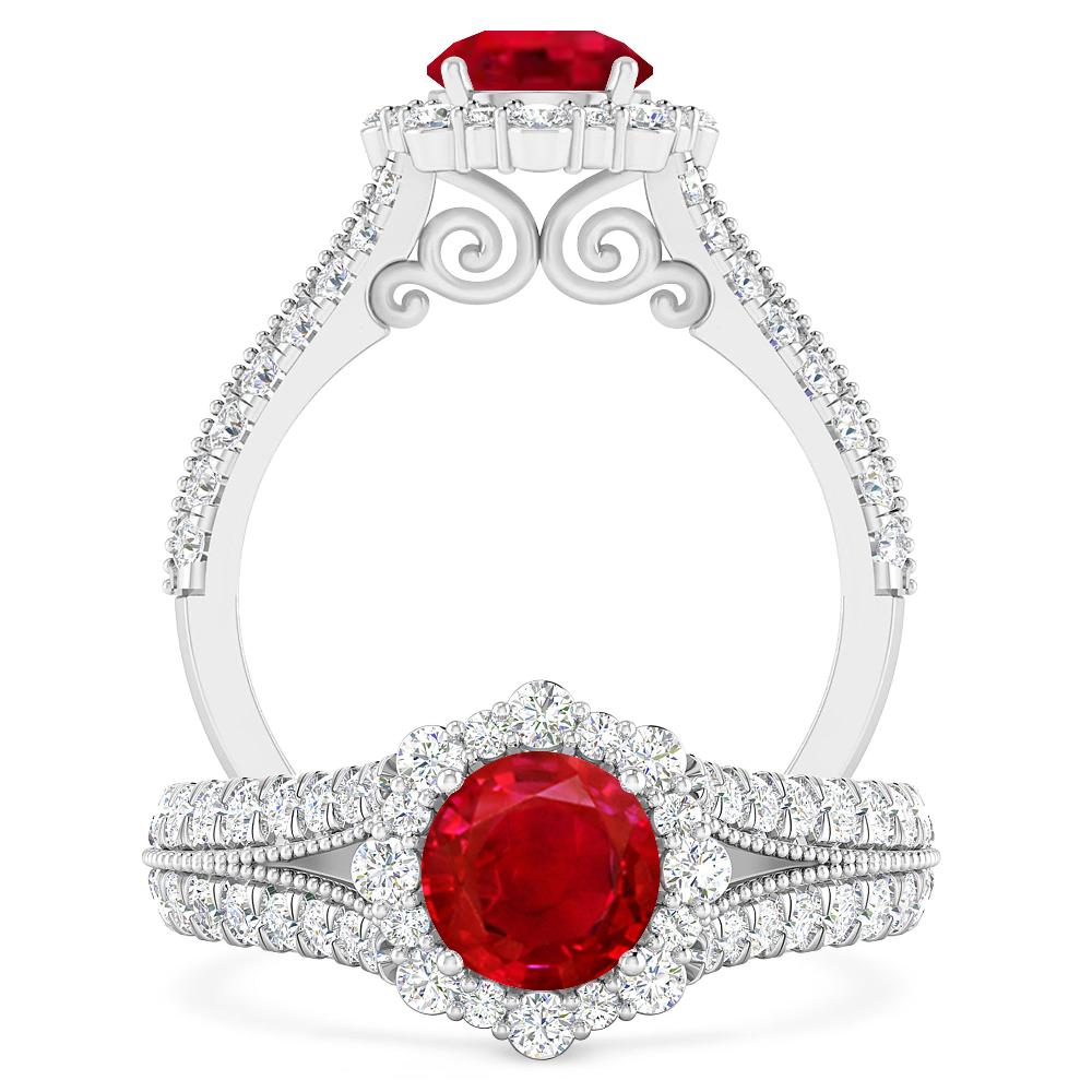 White Gold - Ruby