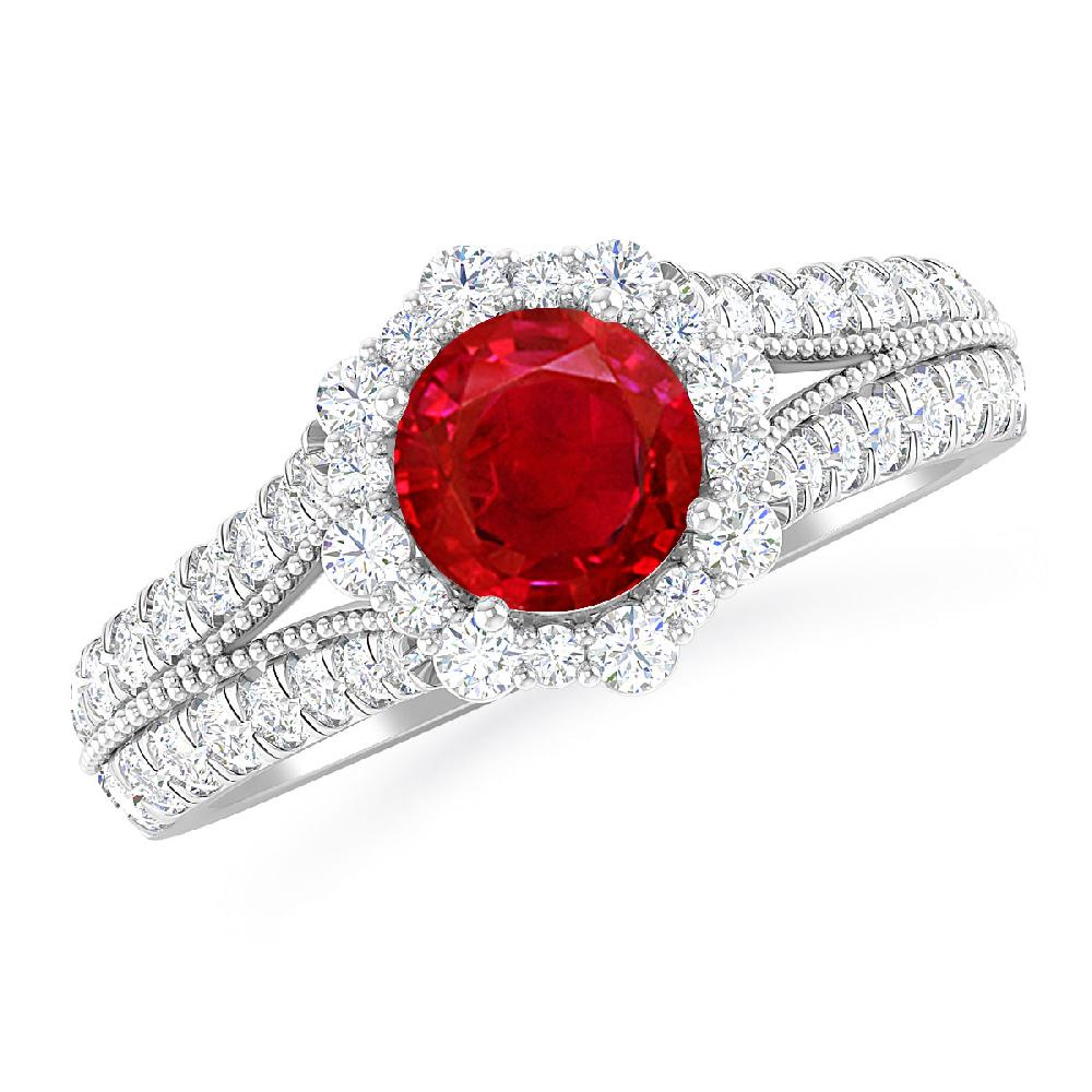 White Gold - Ruby