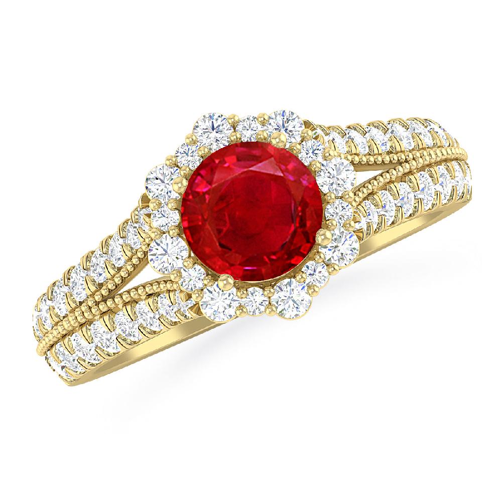 Yellow Gold - Ruby