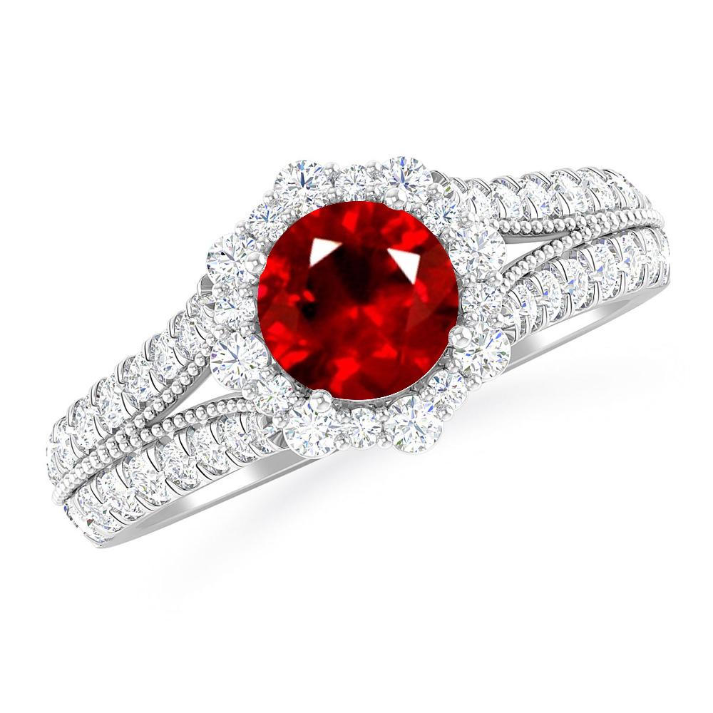 White Gold - Ruby