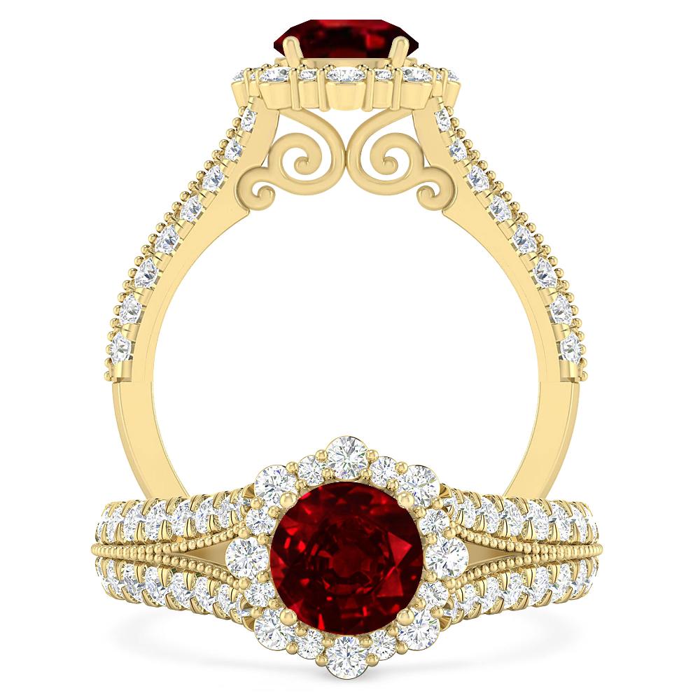 Yellow Gold - Ruby