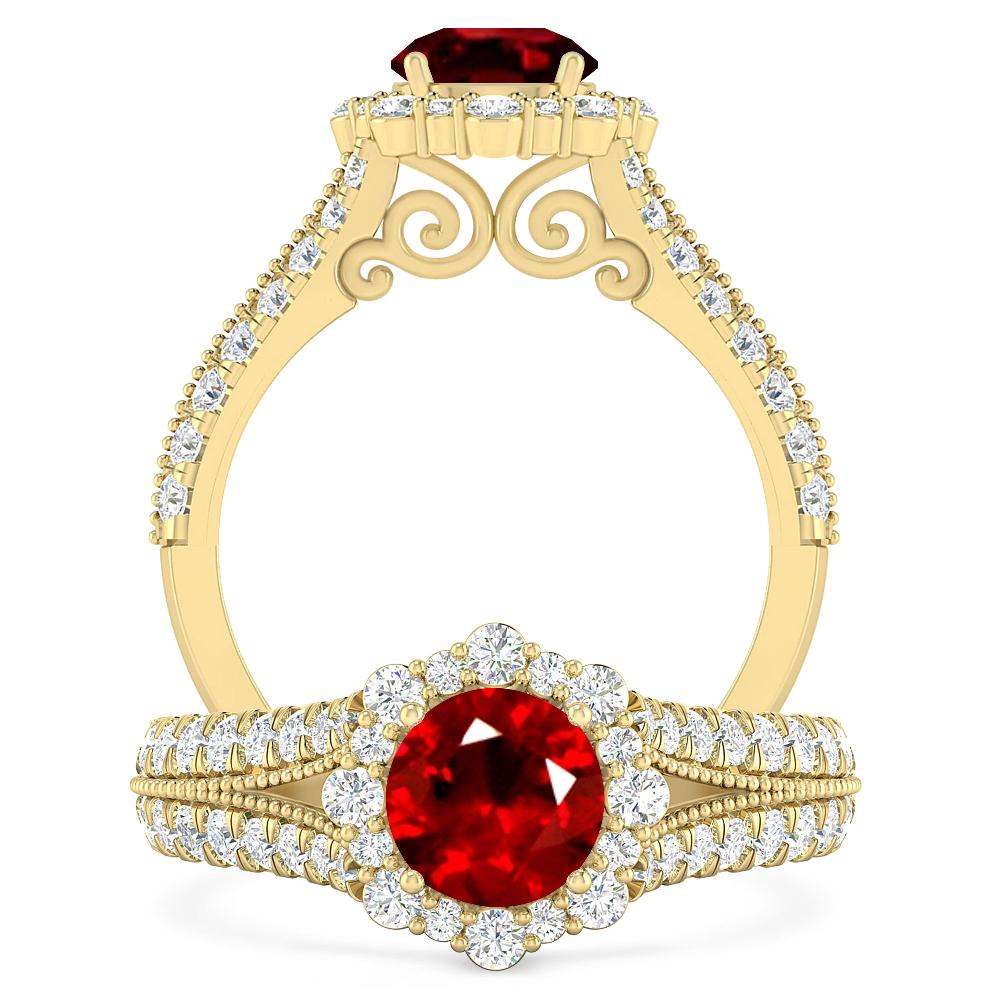 Yellow Gold - Ruby