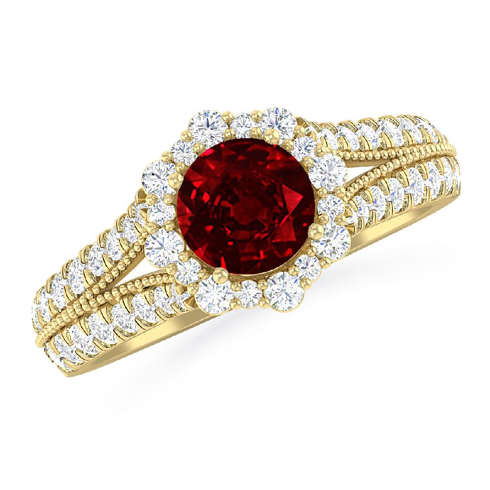 Yellow Gold - Ruby