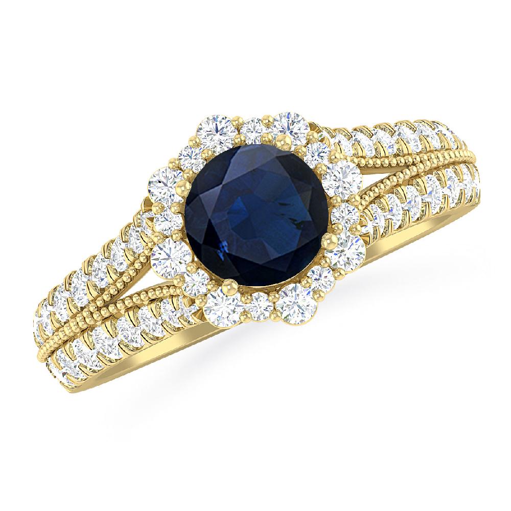 Yellow Gold - Sapphire