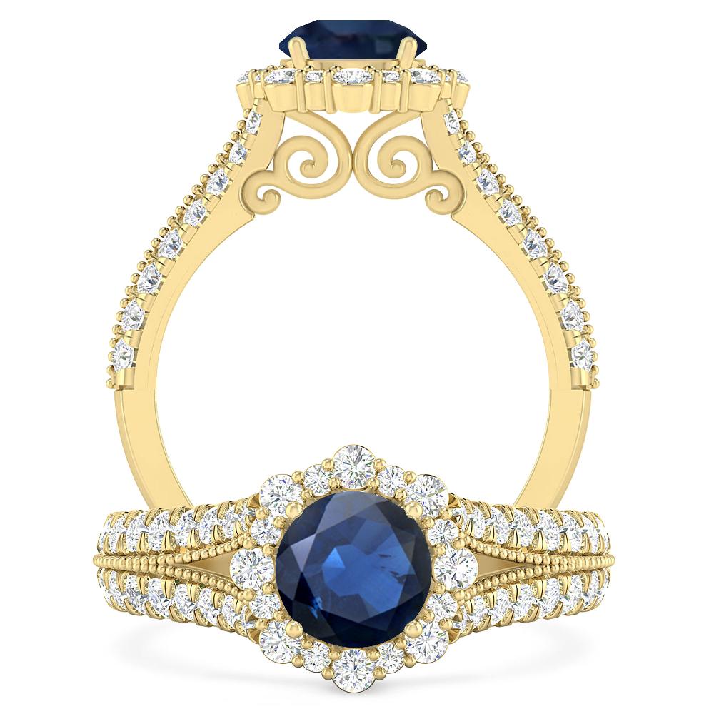 Yellow Gold - Sapphire