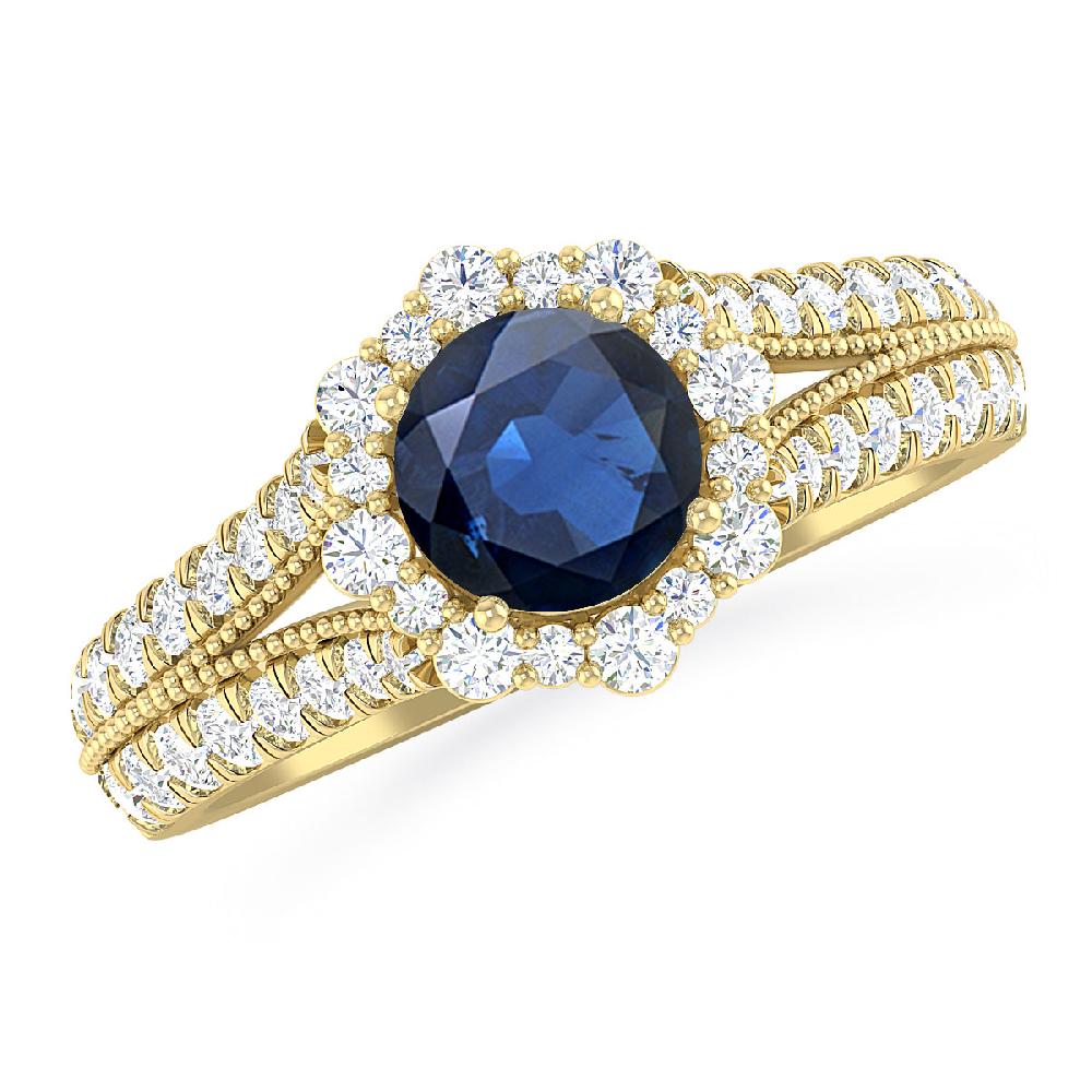 Yellow Gold - Sapphire