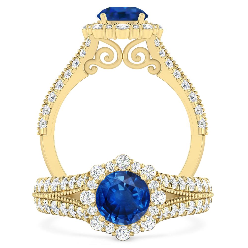 Yellow Gold - Sapphire