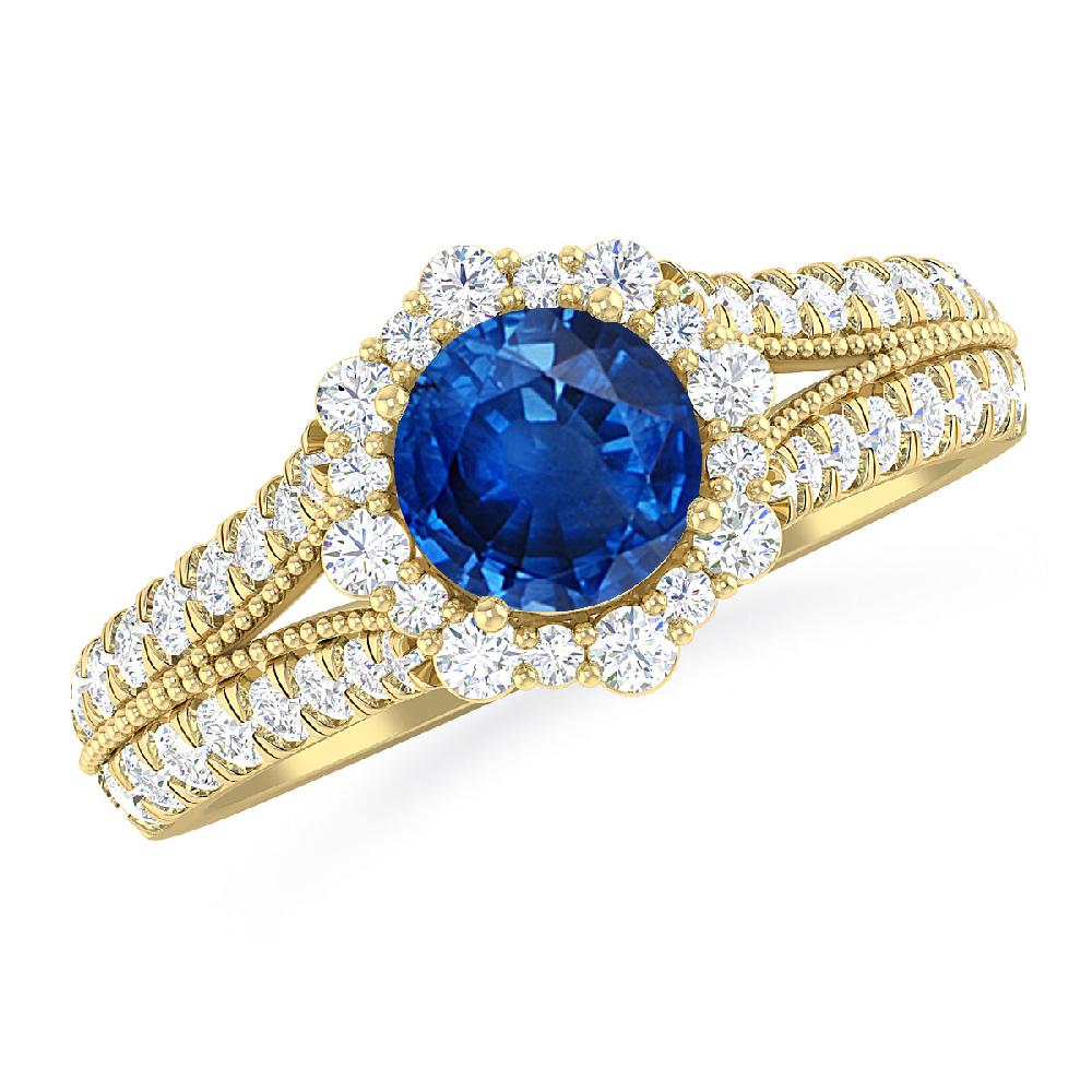 Yellow Gold - Sapphire