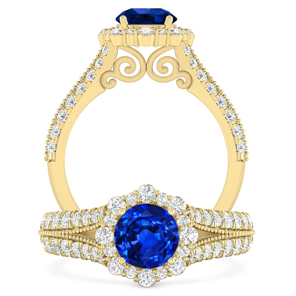 Yellow Gold - Sapphire