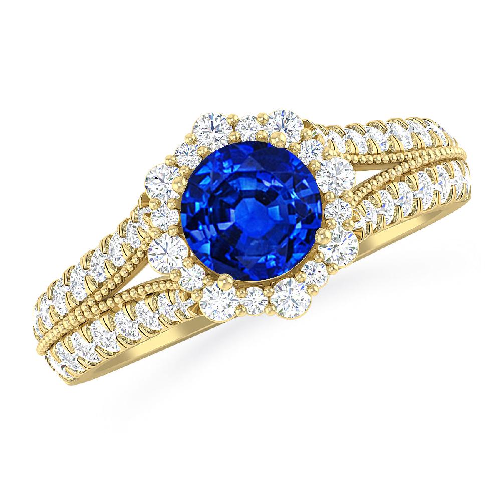 Yellow Gold - Sapphire