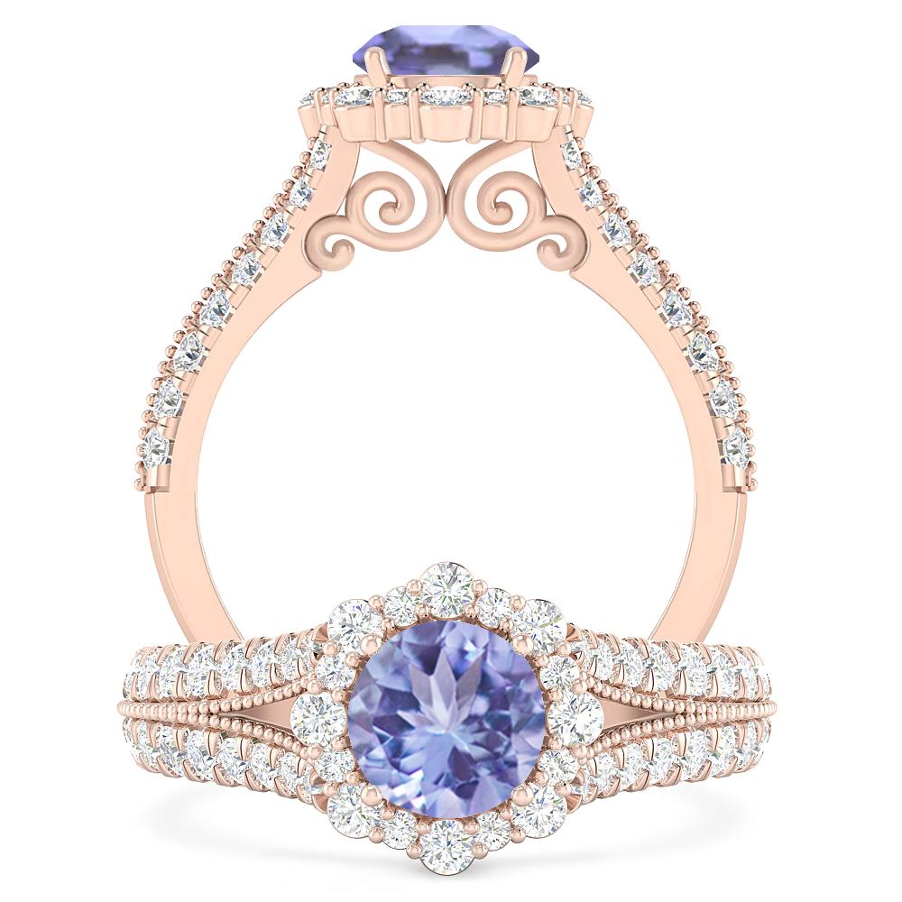 Rose Gold - Tanzanite