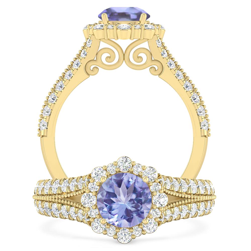 Yellow Gold - Tanzanite