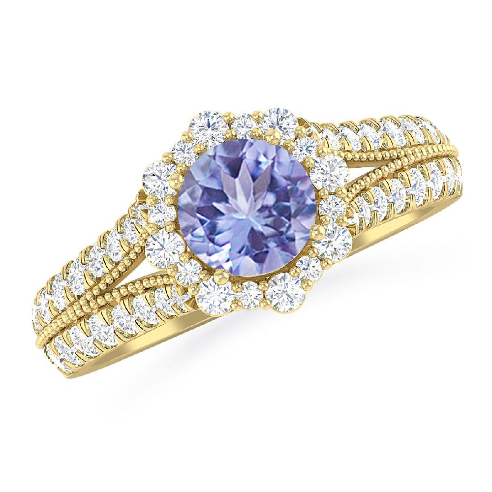 Yellow Gold - Tanzanite