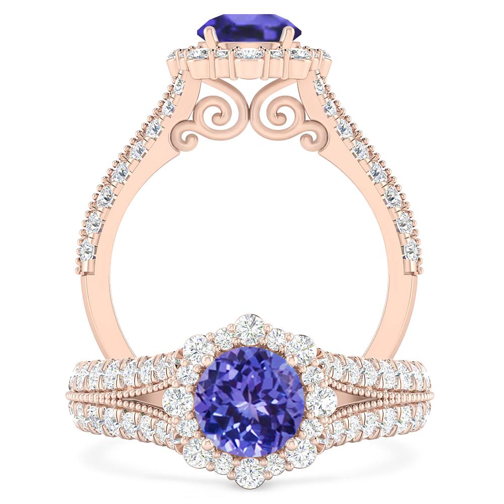 Rose Gold - Tanzanite