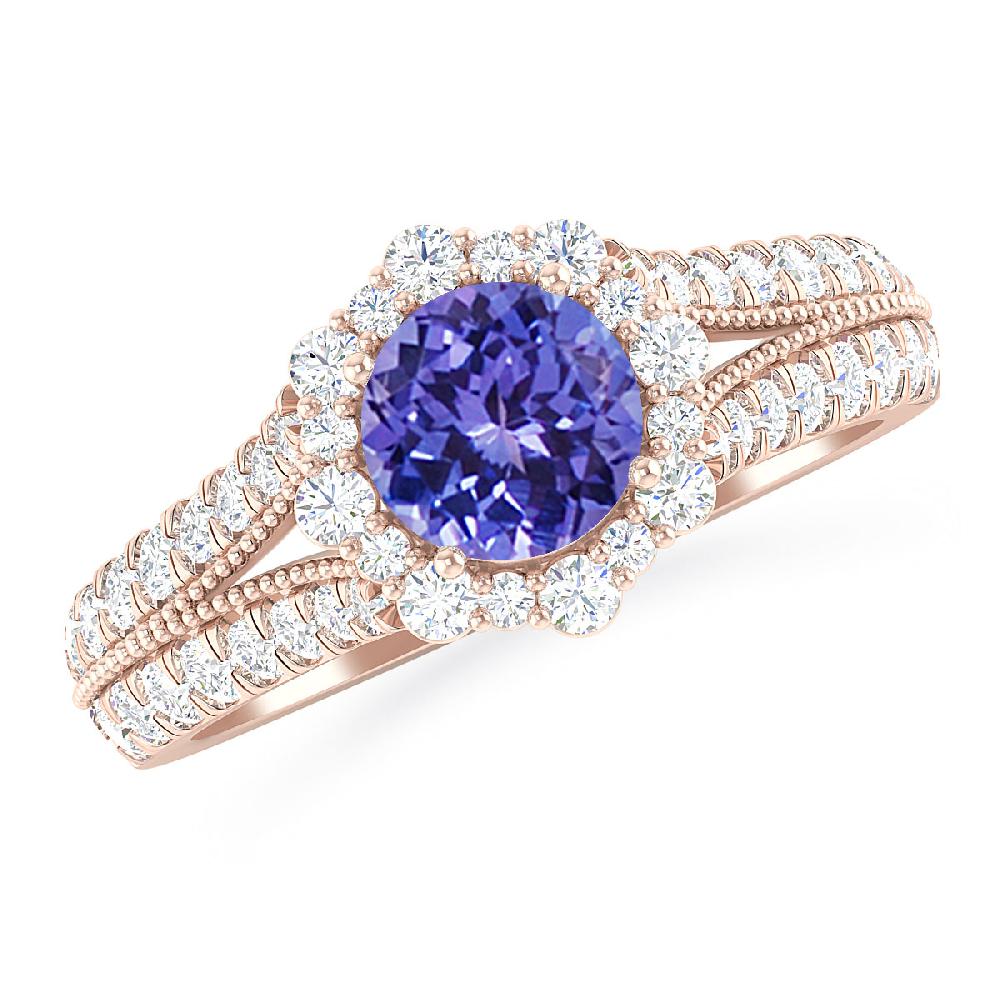 Rose Gold - Tanzanite