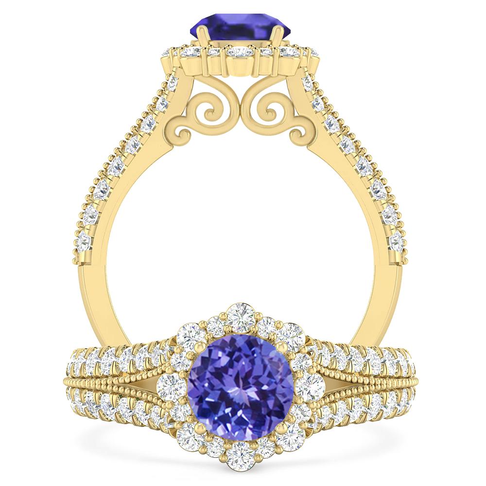 Yellow Gold - Tanzanite