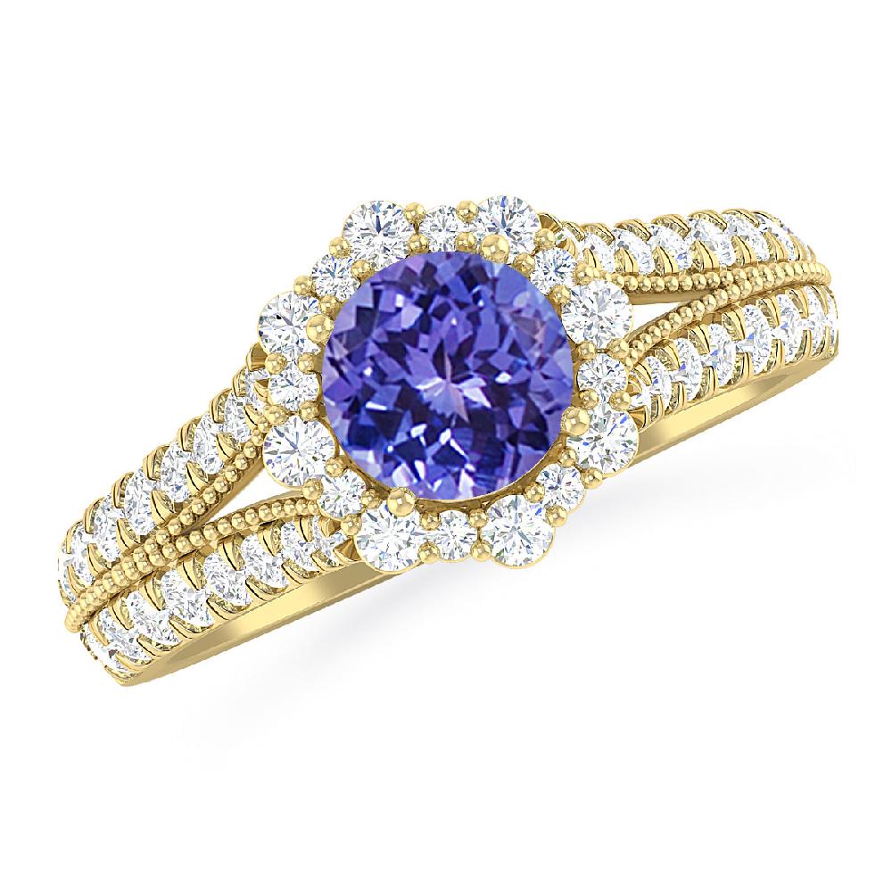 Yellow Gold - Tanzanite