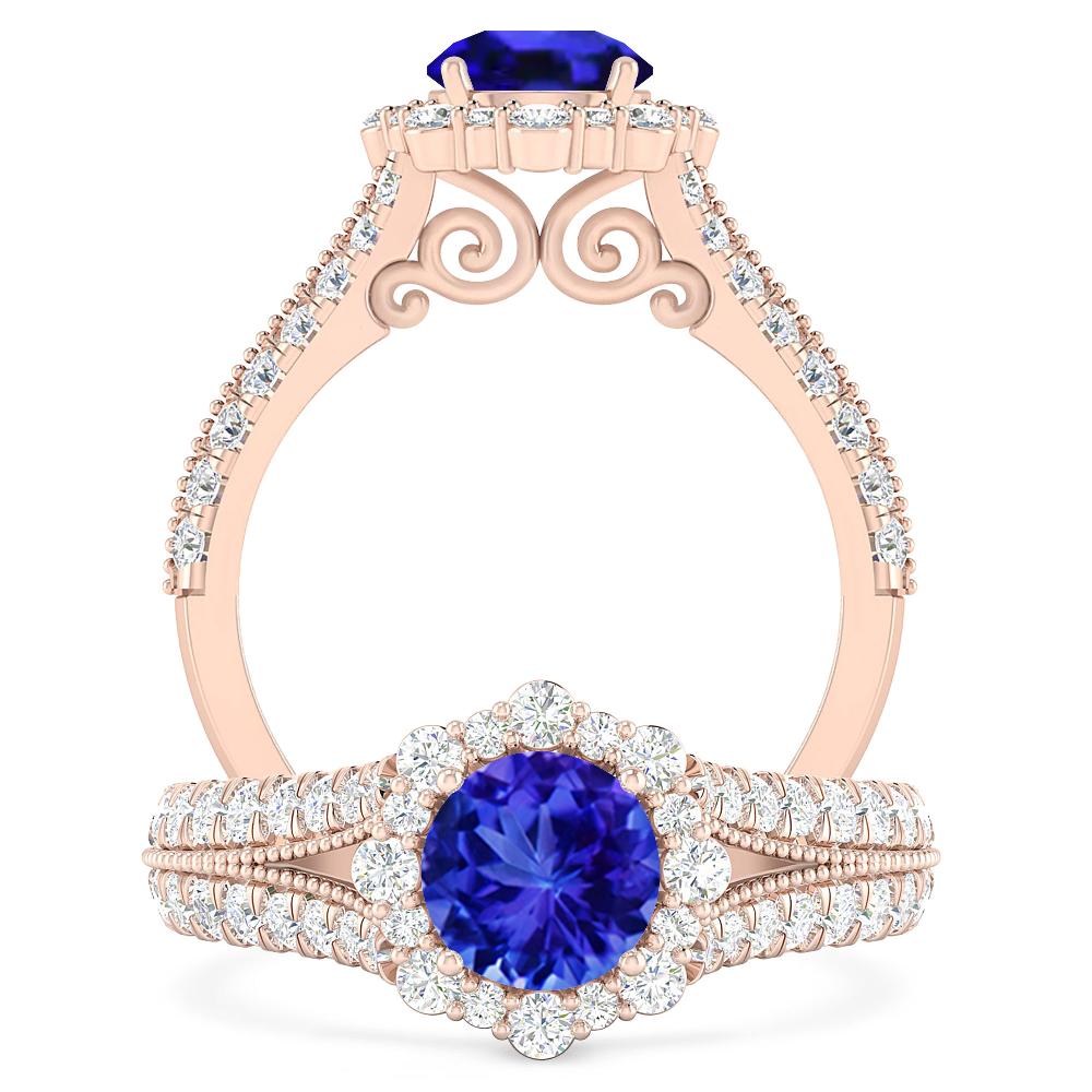 Rose Gold - Tanzanite