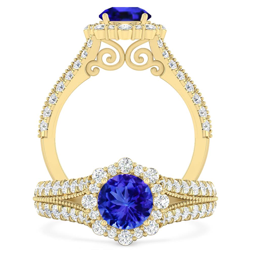 Yellow Gold - Tanzanite