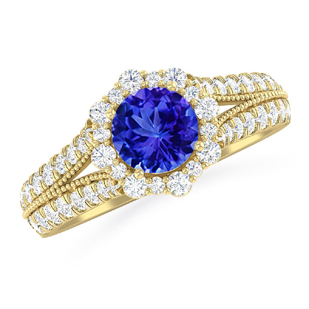 Yellow Gold - Tanzanite