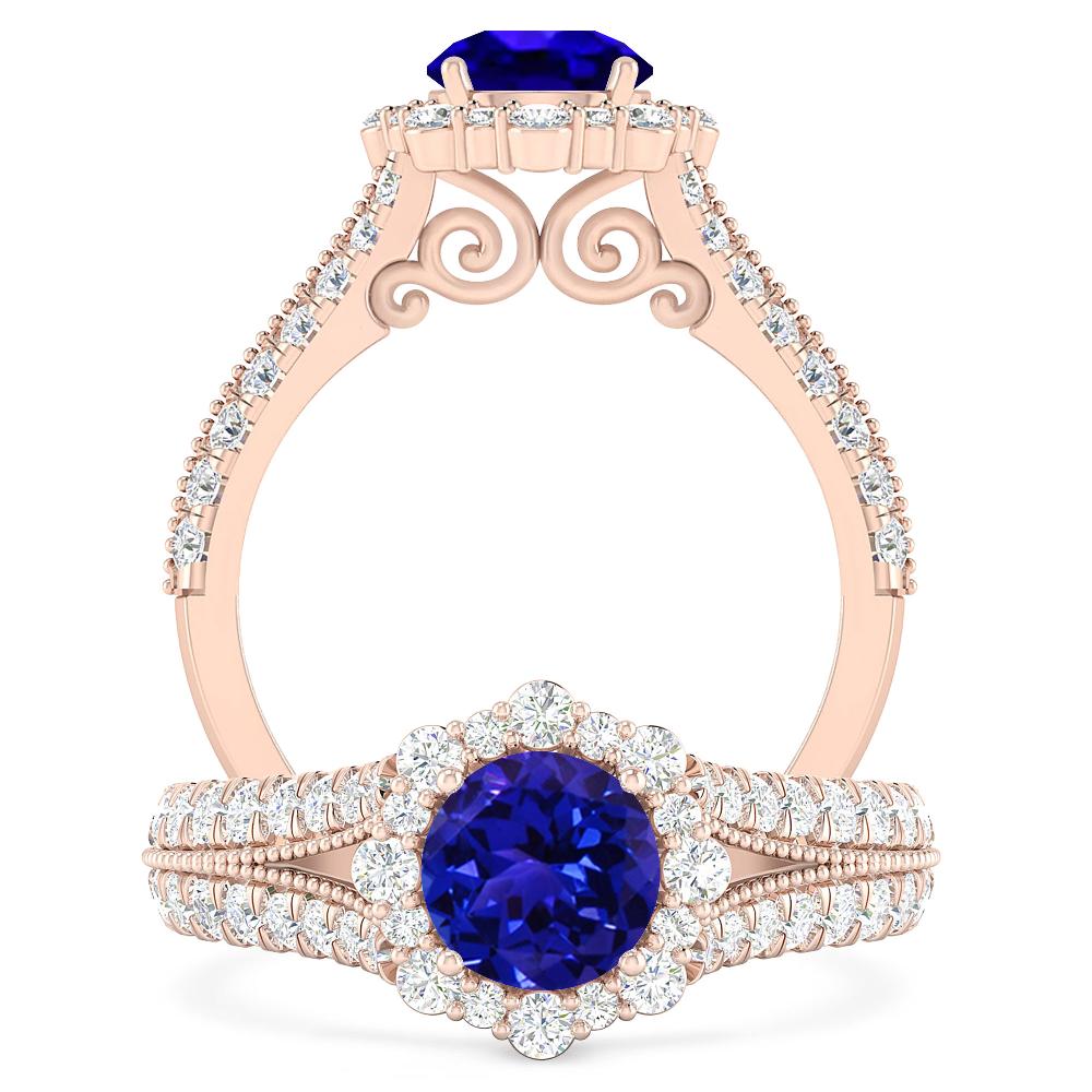 Rose Gold - Tanzanite