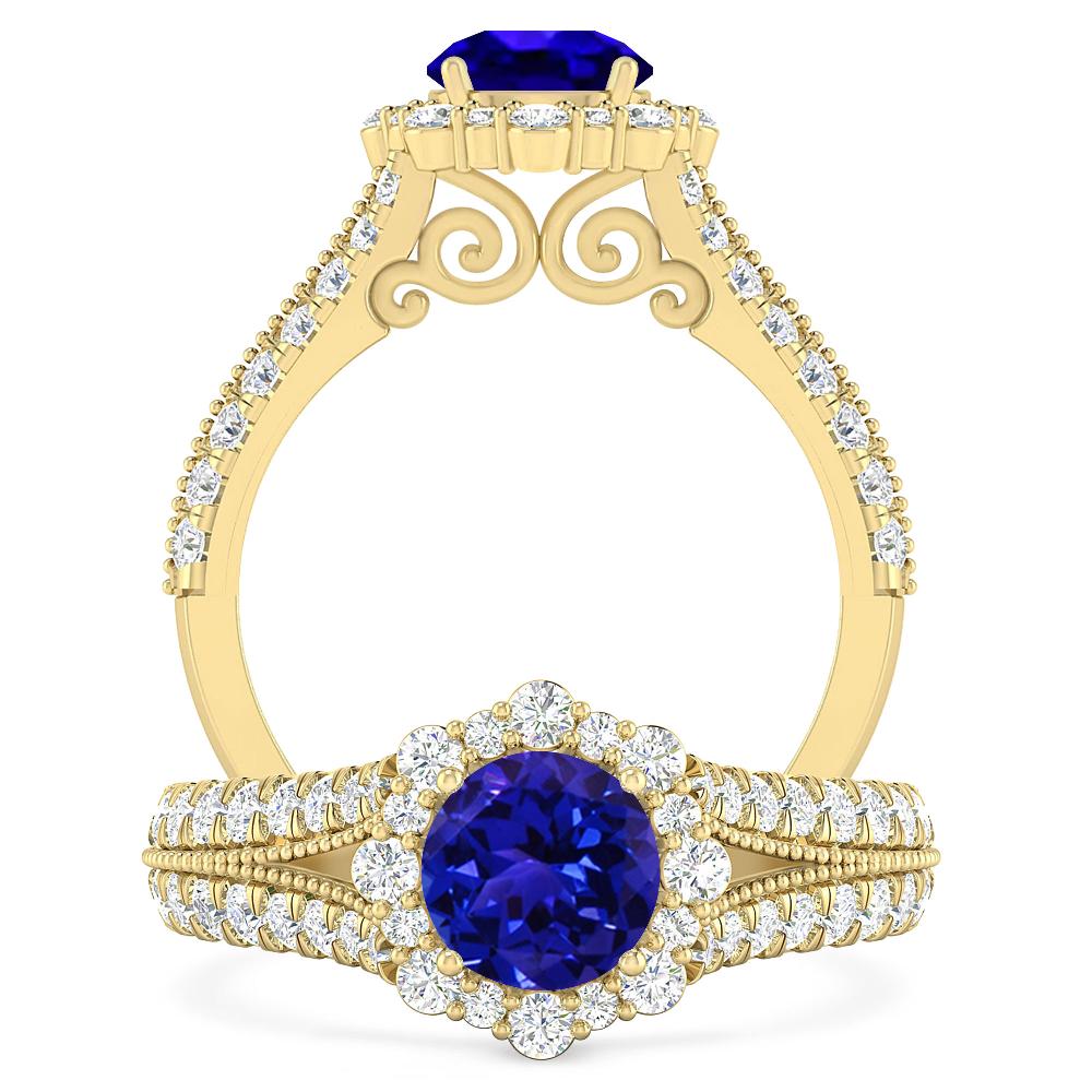 Yellow Gold - Tanzanite