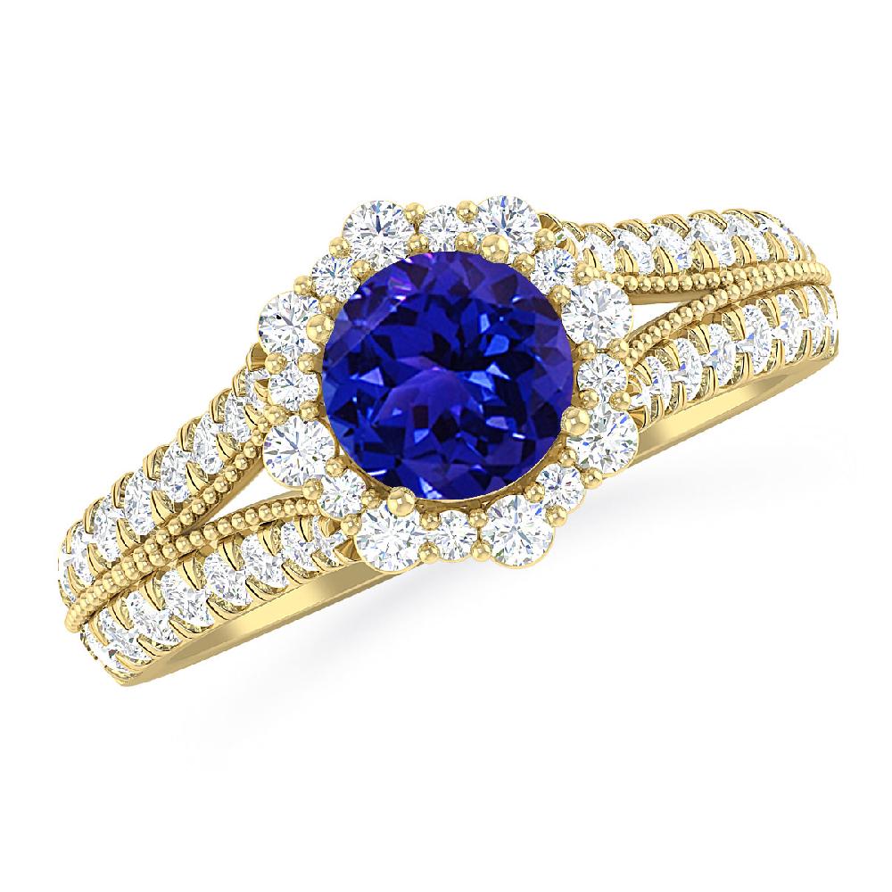 Yellow Gold - Tanzanite