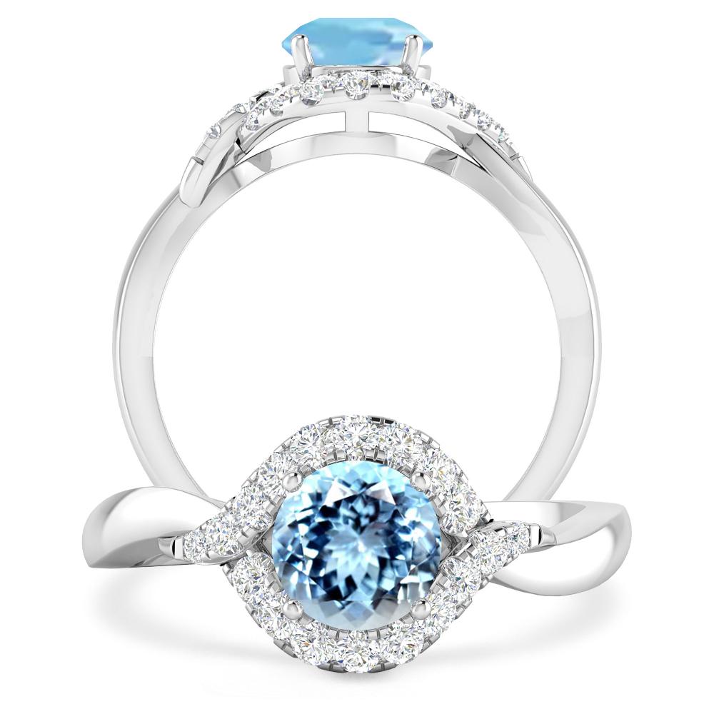 White Gold - Aquamarine