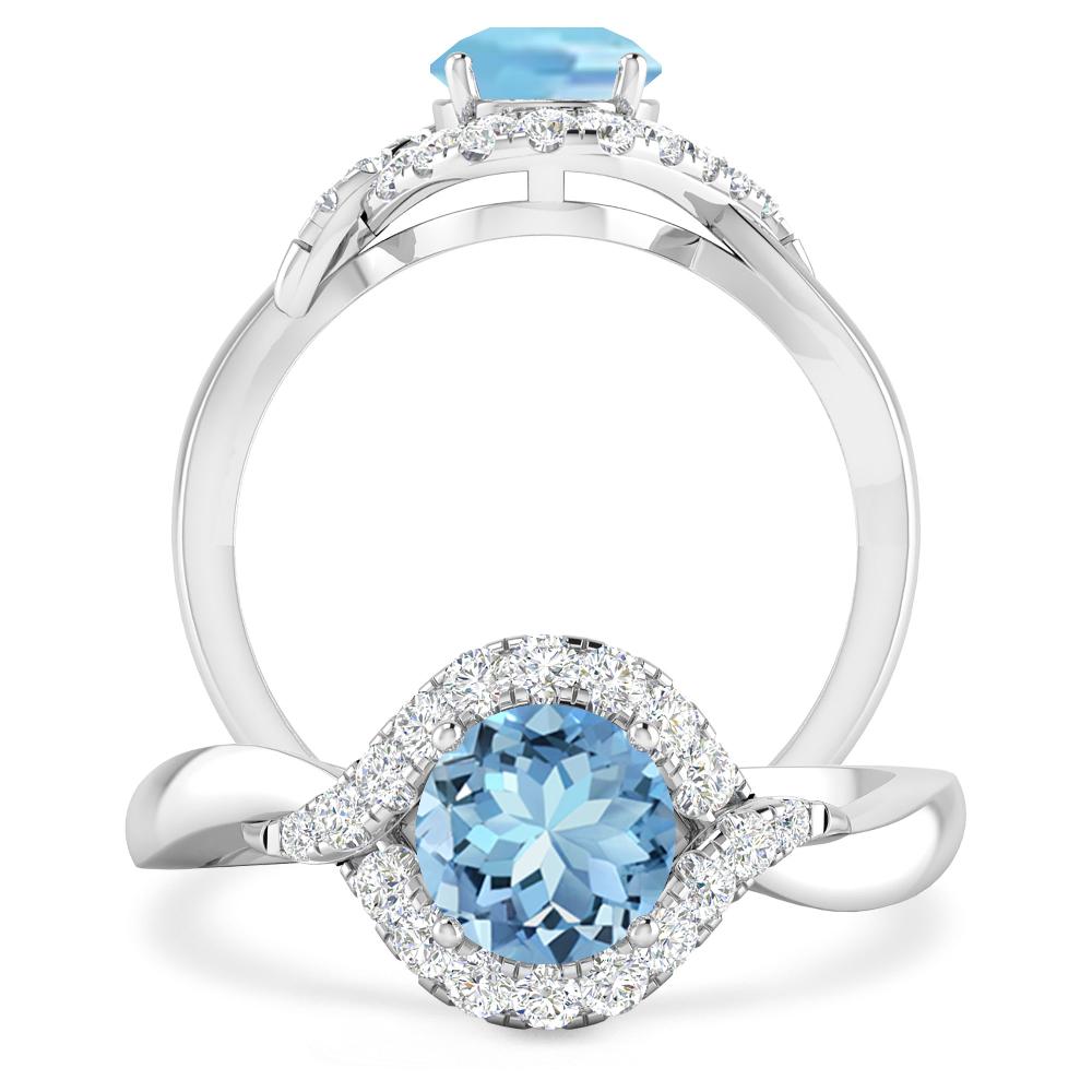 White Gold - Aquamarine