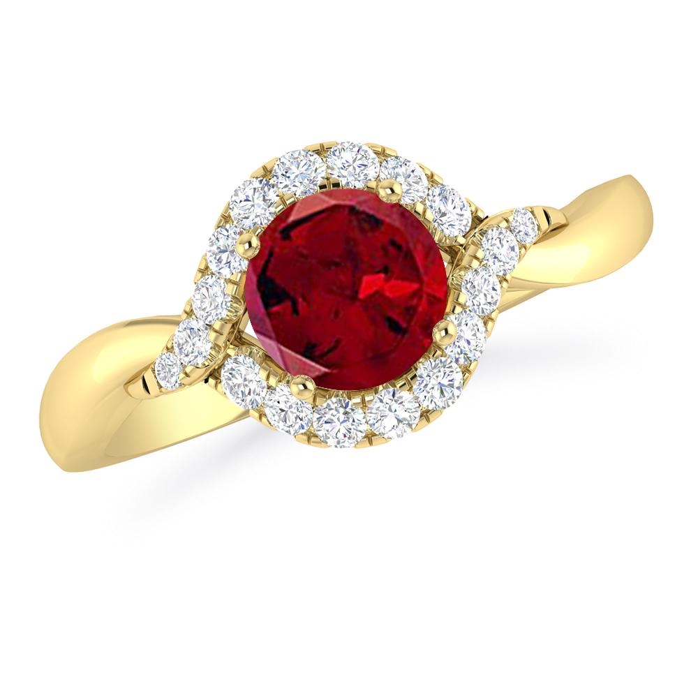 Yellow Gold - Garnet