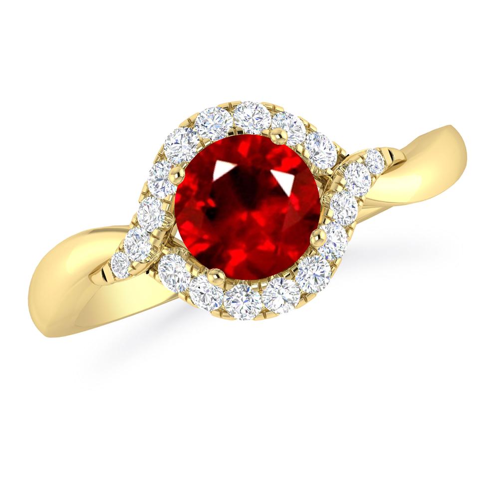 Yellow Gold - Ruby