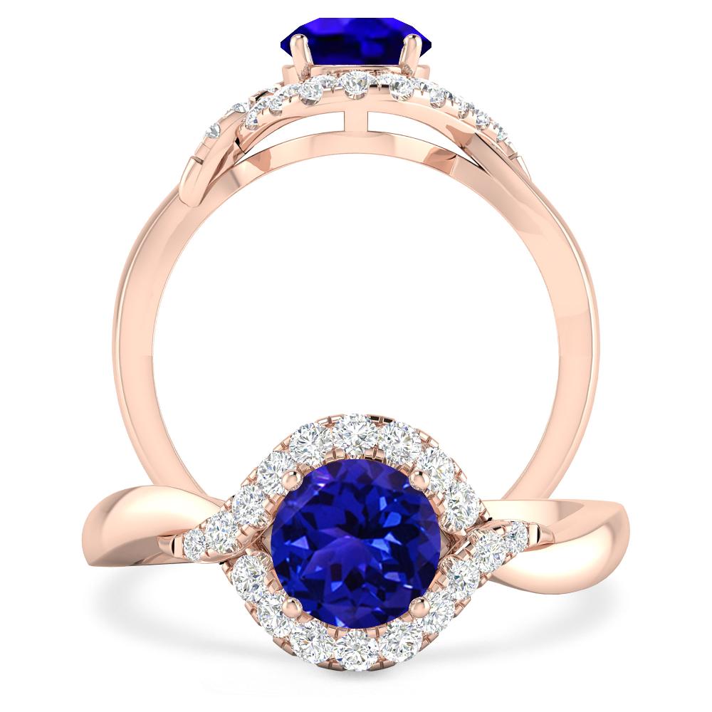 Rose Gold - Tanzanite